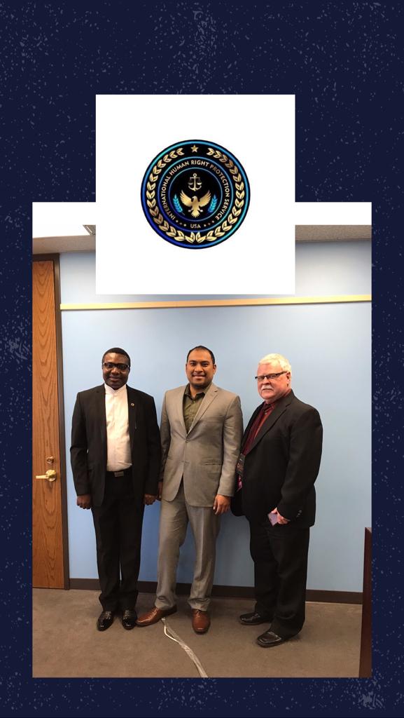 From left: IHRPS International President Ambassador Dr. Joseph Rankin, the Consul General of Micronesia in the United States, and Tim McGlothlin, Mayor of The Dalles